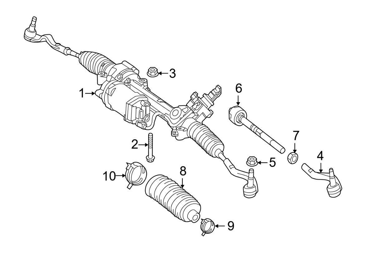 Mercedes Rack and Pinion Bellows - Front 212463049664